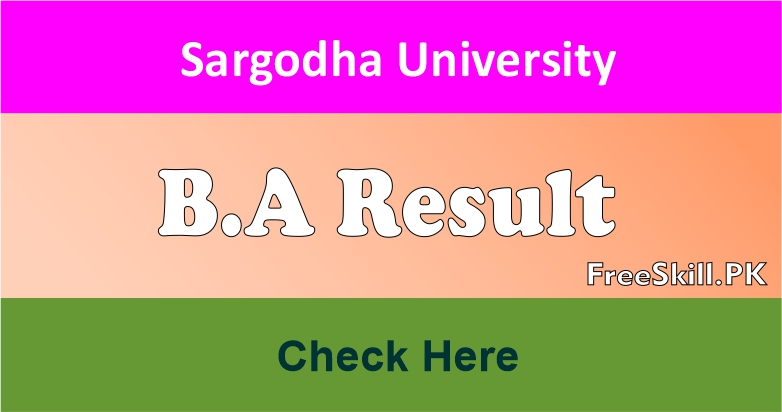 Sargodha University B.A Result