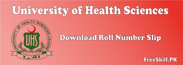 UHS MDCAT Roll Number Slip