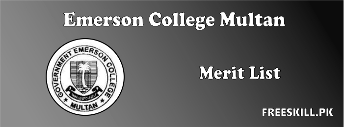 Emerson College Multan Merit List
