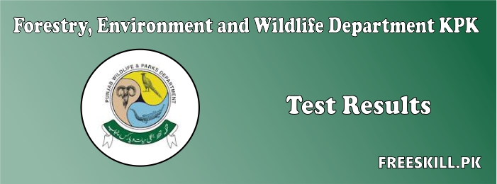KPK Wildlife Department ETEA Test Result