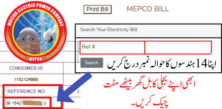 MEPCO Online Bill